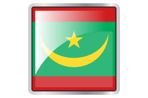 Mauritania Flag Square icon flag