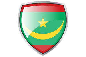 Mauritania Flag Couche Heraldic Shield flag