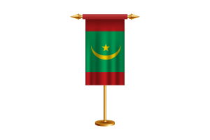 Mauritania Ceremonial Flag Vector Free flag