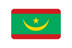 Mauritania Flag Triangle Rounded Shape flag