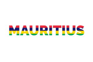 Mauritius Text Art flag