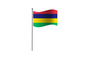 Waving Flag of Mauritius flag