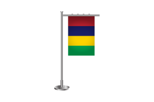 3d Mauritius Standing Flag flag