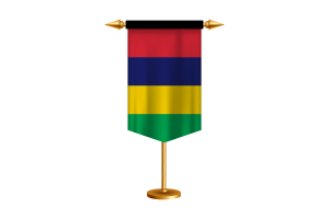 Mauritius Flag Illustration with Stand flag