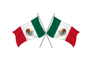 Mexico Waving Friendship Flag flag