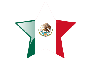 Mexico Flag Star Icon flag