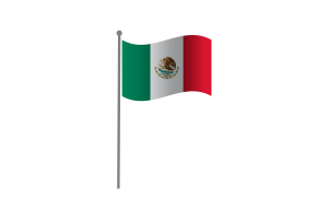 Waving Flag of Mexico flag