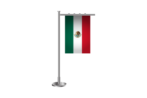 3d Mexico Standing Flag flag