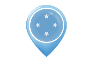 Micronesia Flag Map Pin Icon flag