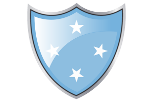 Shield with Flag of Micronesia flag