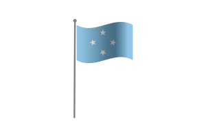 Waving Flag of Micronesia flag