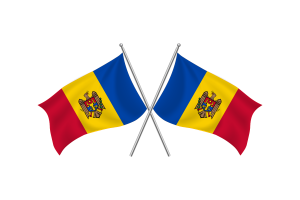 Moldova Waving Friendship Flag flag