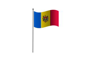 Waving Flag of Moldova flag