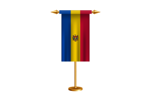 Moldova Ceremonial Flag Vector Free flag