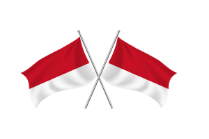 Monaco Waving Friendship Flag flag