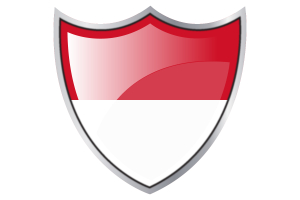 Shield with Flag of Monaco flag