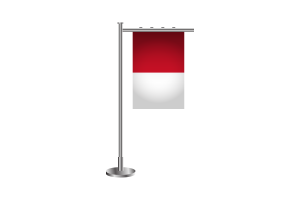 3d Monaco Standing Flag flag