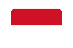 Monaco Flag Triangle Rounded Shape flag