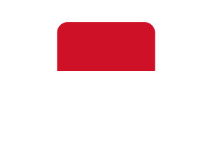 Monaco Flag Square Rounded Shape flag