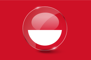Monaco Flag Glossy Round Button flag