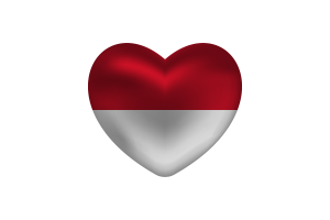 Love of Monaco Heart Shape flag