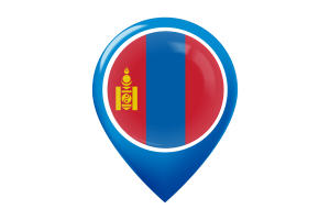Mongolia Flag Map Pin Icon flag