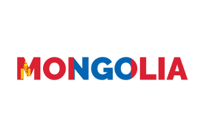 Mongolia Text Art flag