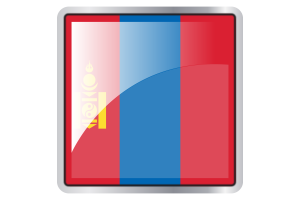 Mongolia Flag Square icon flag