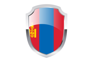 Mongolia Shield Logo flag