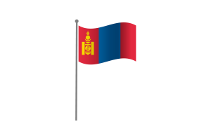 Waving Flag of Mongolia flag