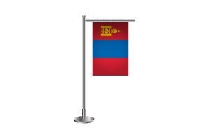 3d Mongolia Standing Flag flag