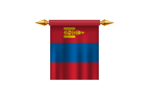 Mongolia Royal Emblem flag