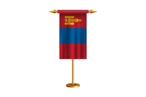 Mongolia Ceremonial Flag Vector Free flag