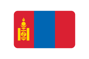 Mongolia Flag Triangle Rounded Shape flag