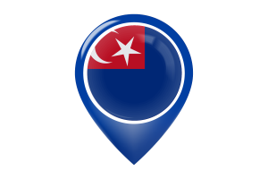 Johor Flag Map Pin Icon flag