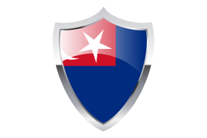 Johor Flag with Medieval Heater Shield flag