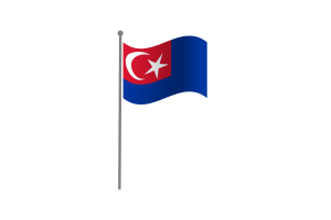 Waving Flag of Johor flag