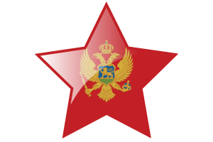 Montenegro Flag Star Icon flag