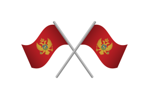 Montenegro Flag Emblem Vector Free flag