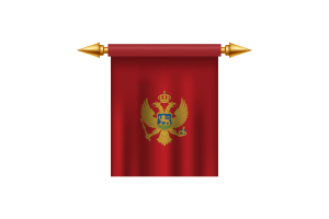Montenegro Royal Emblem flag