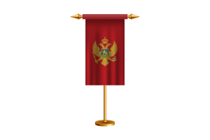 Montenegro Ceremonial Flag Vector Free flag