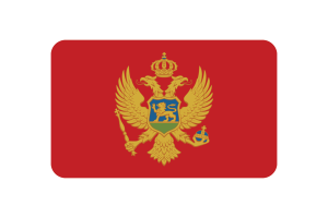 Montenegro Flag Triangle Rounded Shape flag