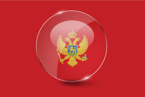 Montenegro Flag Glossy Round Button flag