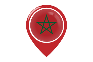 Morocco Flag Map Pin Icon flag