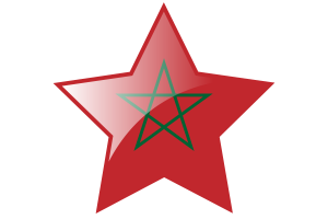 Morocco Flag Star Icon flag