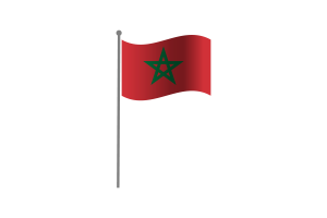 Waving Flag of Morocco flag