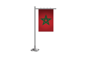 3d Morocco Standing Flag flag
