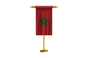 Morocco Ceremonial Flag Vector Free flag