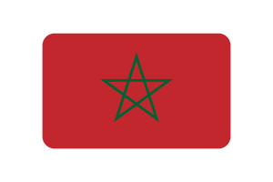 Morocco Flag Triangle Rounded Shape flag