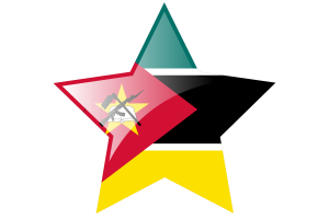 Mozambique Flag Star Icon flag